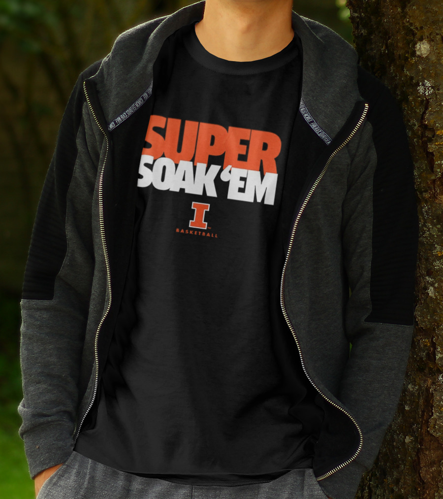 Super Soak 'Em Illinois Fighting Illini Basketball Team Spirit T-Shirt