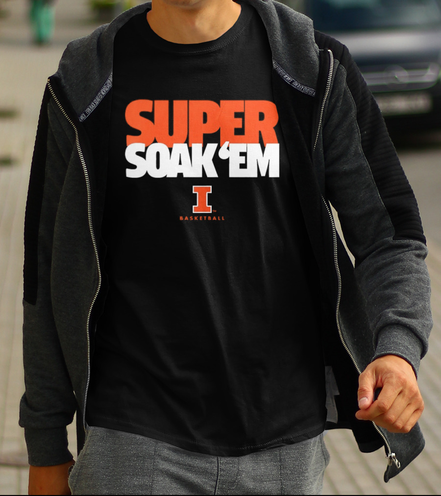 Super Soak 'Em Illinois Fighting Illini Basketball Team Spirit T-Shirt