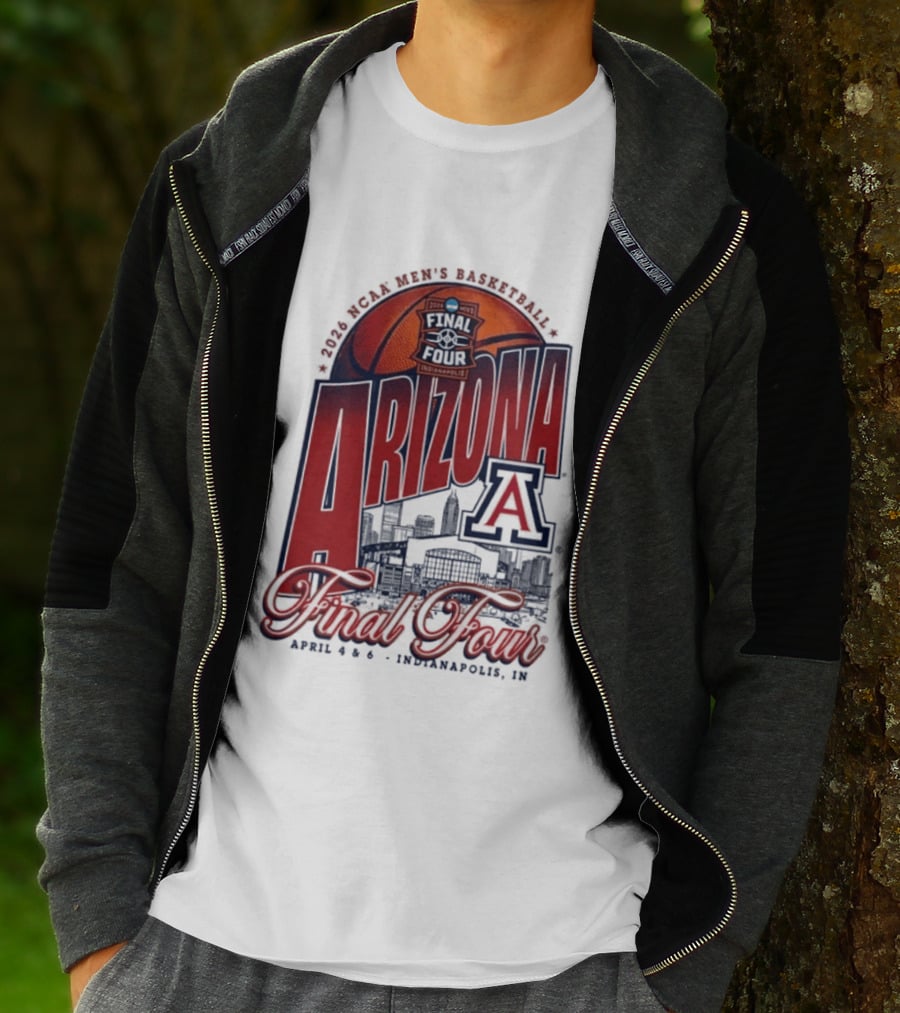 Arizona Men's Basketball Final Four 2026 Indianapolis April 4 6 NCAA Stadium T-Shirt