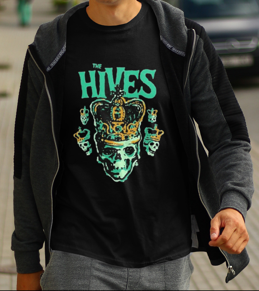 The Hives Green Skull Crown Art Band Merchandise T-Shirt