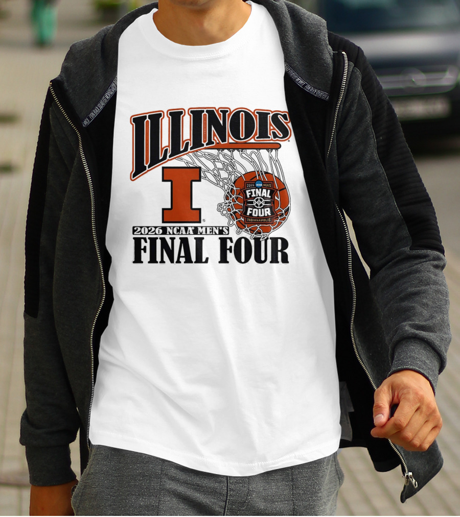 Illinois Fighting Illini NCAA Men's Basketball Final Four 2026 Indianapolis T-Shirt
