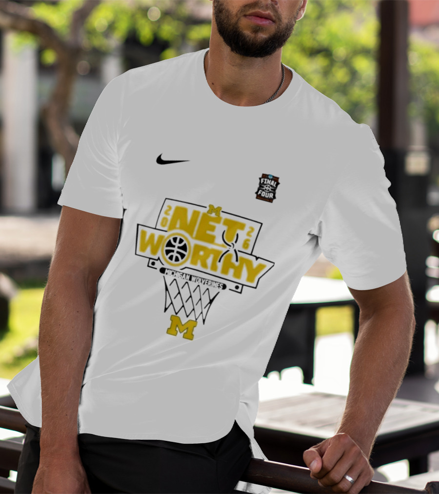 Michigan Wolverines Net Worthy Final Four Nike Basketball T-Shirt