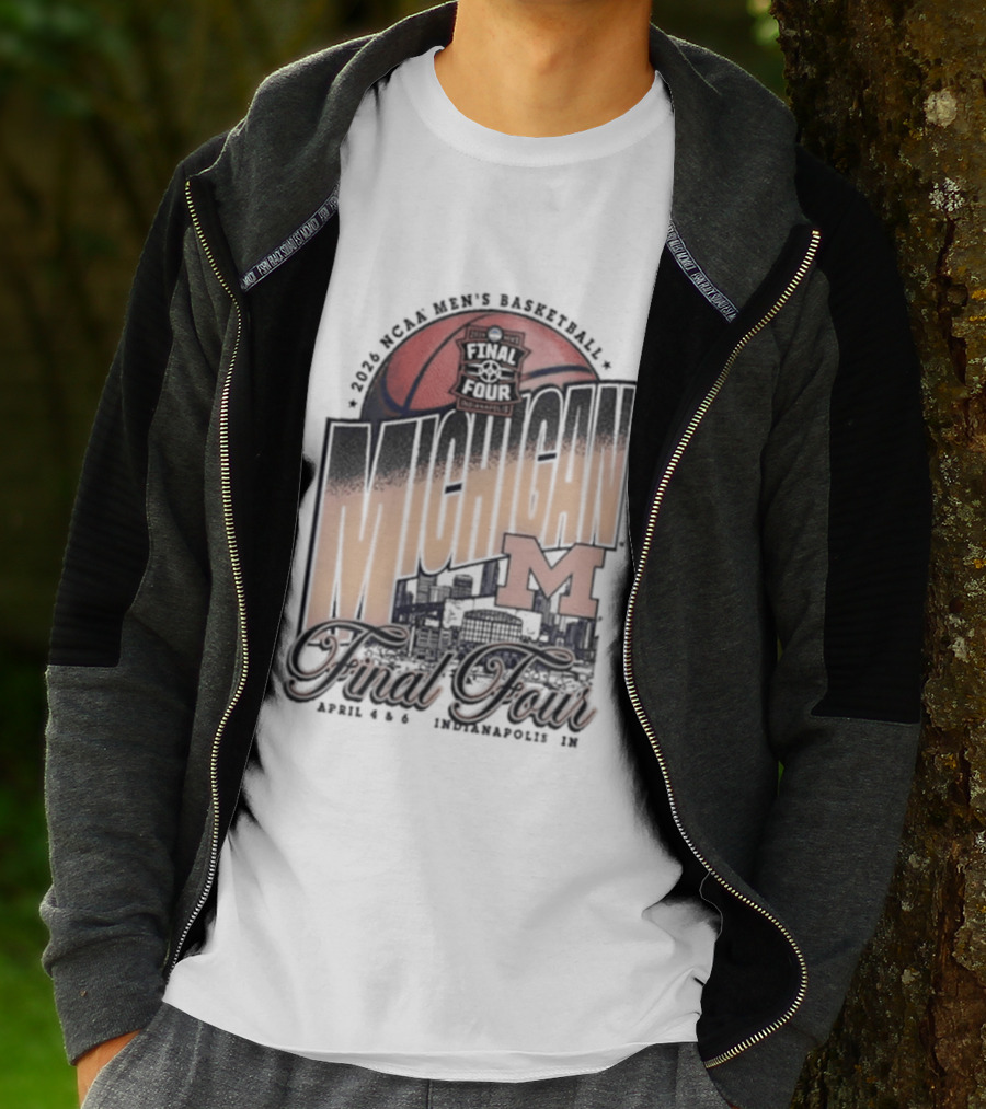 Michigan Wolverines 2026 Men's Final Four Basketball Stadium M Bound T-Shirt