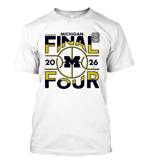 NCAA Men's Michigan Final Four 2026 Basketball M Wolverines T-Shirt
