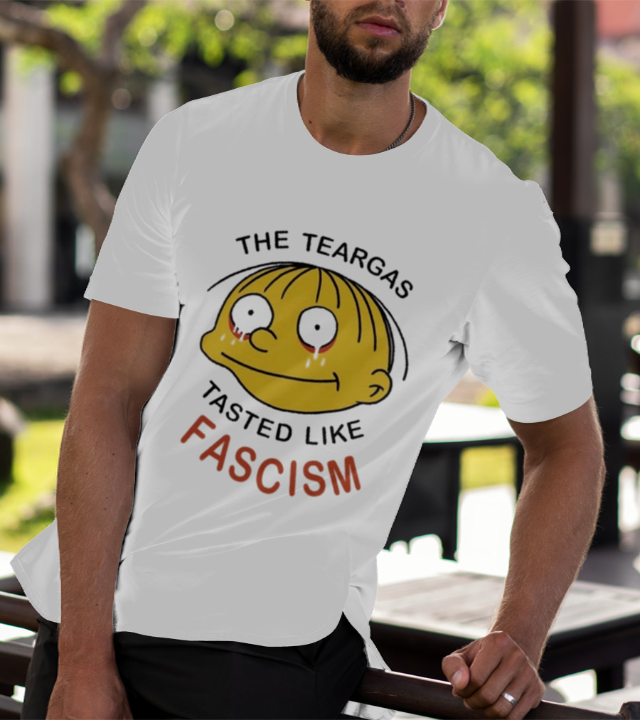 The Teargas Tasted Like Fascism Yellow Cartoon T-Shirt