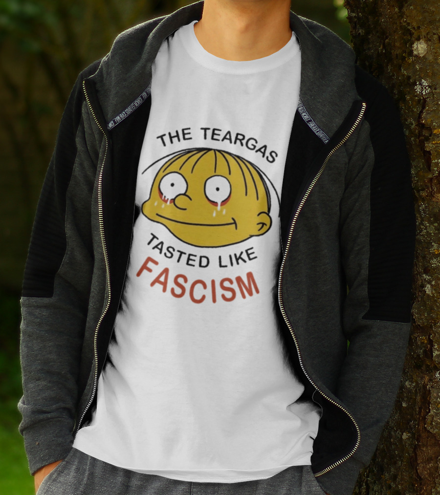 The Teargas Tasted Like Fascism Yellow Cartoon T-Shirt
