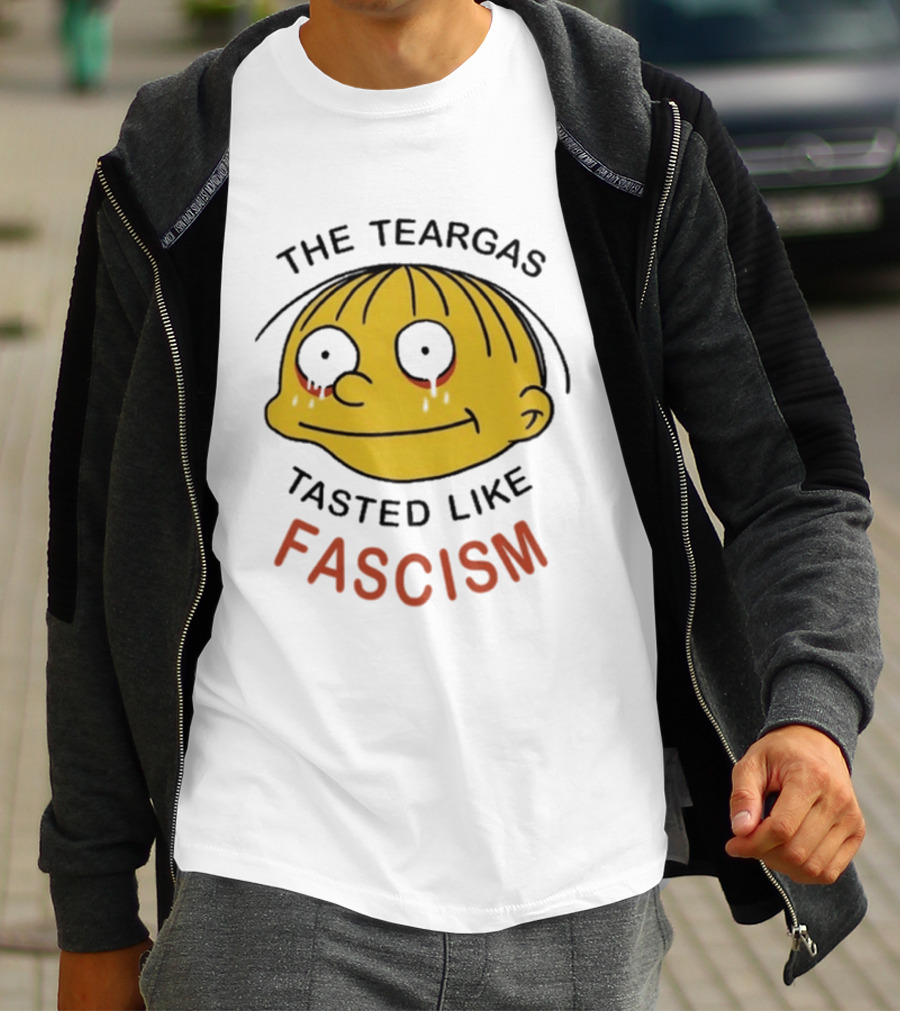 The Teargas Tasted Like Fascism Yellow Cartoon T-Shirt