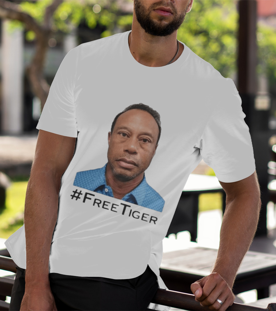 #FreeTiger Shot Iconic Arrest Image T-Shirt