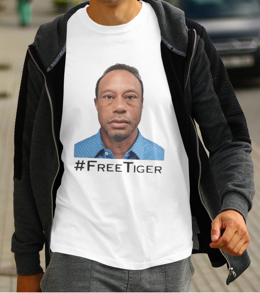 #FreeTiger Shot Iconic Arrest Image T-Shirt