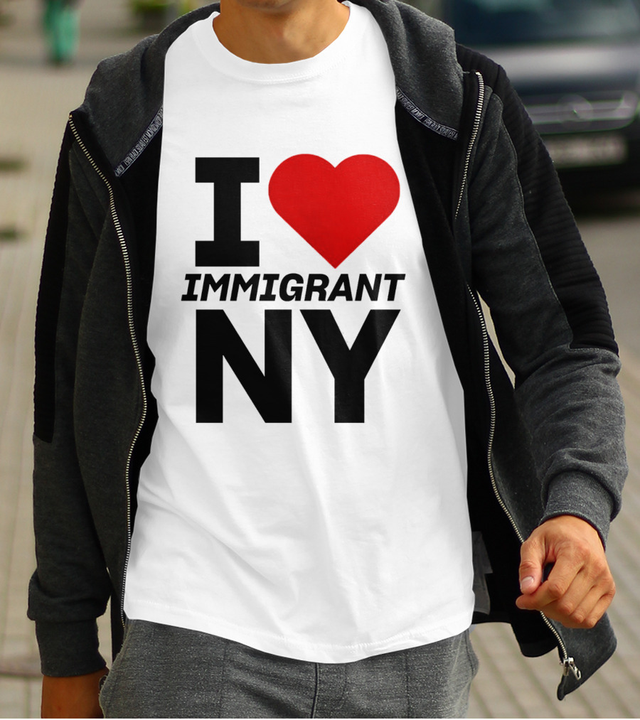 I Love Immigrant NY Heart Icon New York T-Shirt