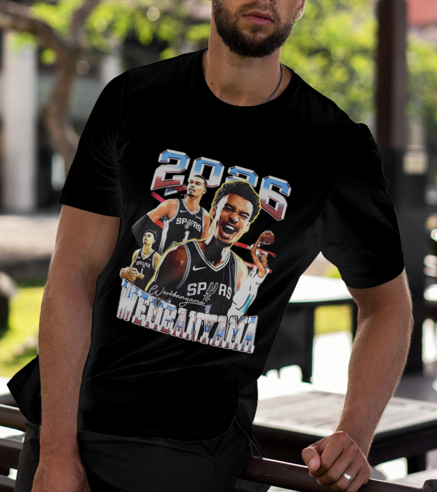 2026 Victor Wembanyama Spurs NBA Player T-Shirt