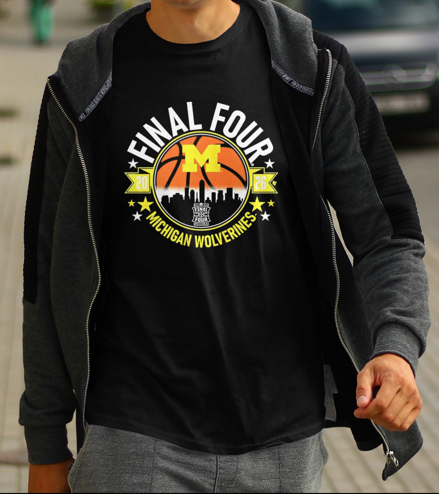 Final Four 2026 Michigan Wolverines Basketball March Madness T-Shirt