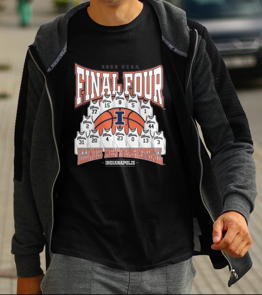 2026 NCAA Final Four Illinois Mens Basketball Indianapolis T-Shirt