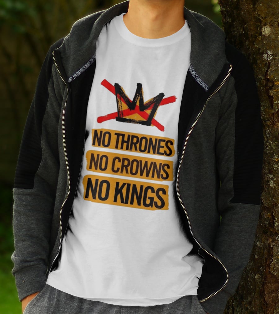 No Thrones No Crowns No Kings Crown Symbol Crossed Out In Red T-Shirt