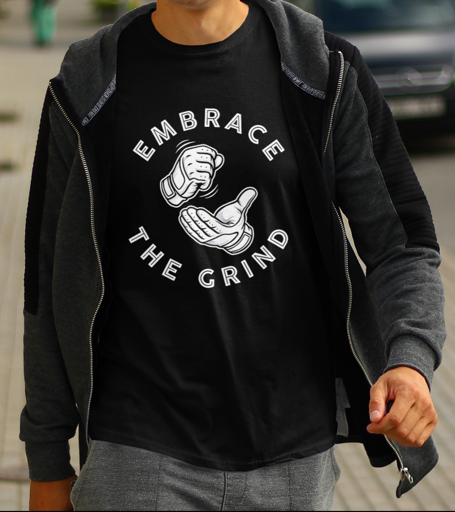 Embrace The Grind Toronto Blue Jays Baseball Fist Bump T-Shirt