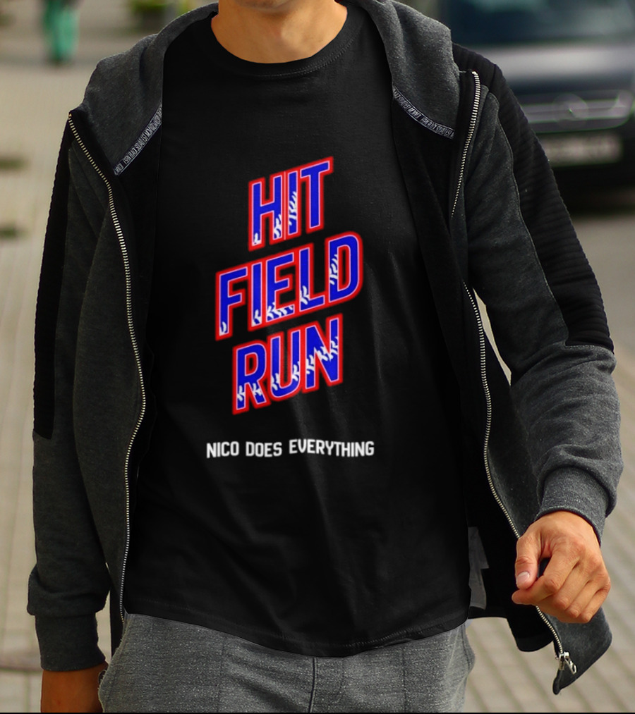 Hit Field Run Nico Does Everything Bold Sports T-Shirt