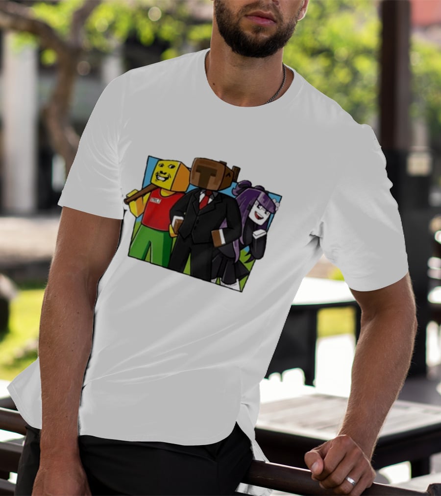 Tricou SKY PRIETENII Minecraft Inspired Characters Block T-Shirt