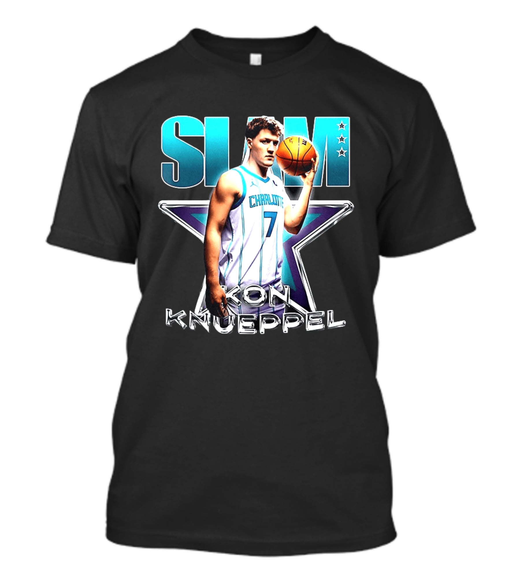 Kon Knueppel Charlotte Hornets Basketball Slam T-Shirt