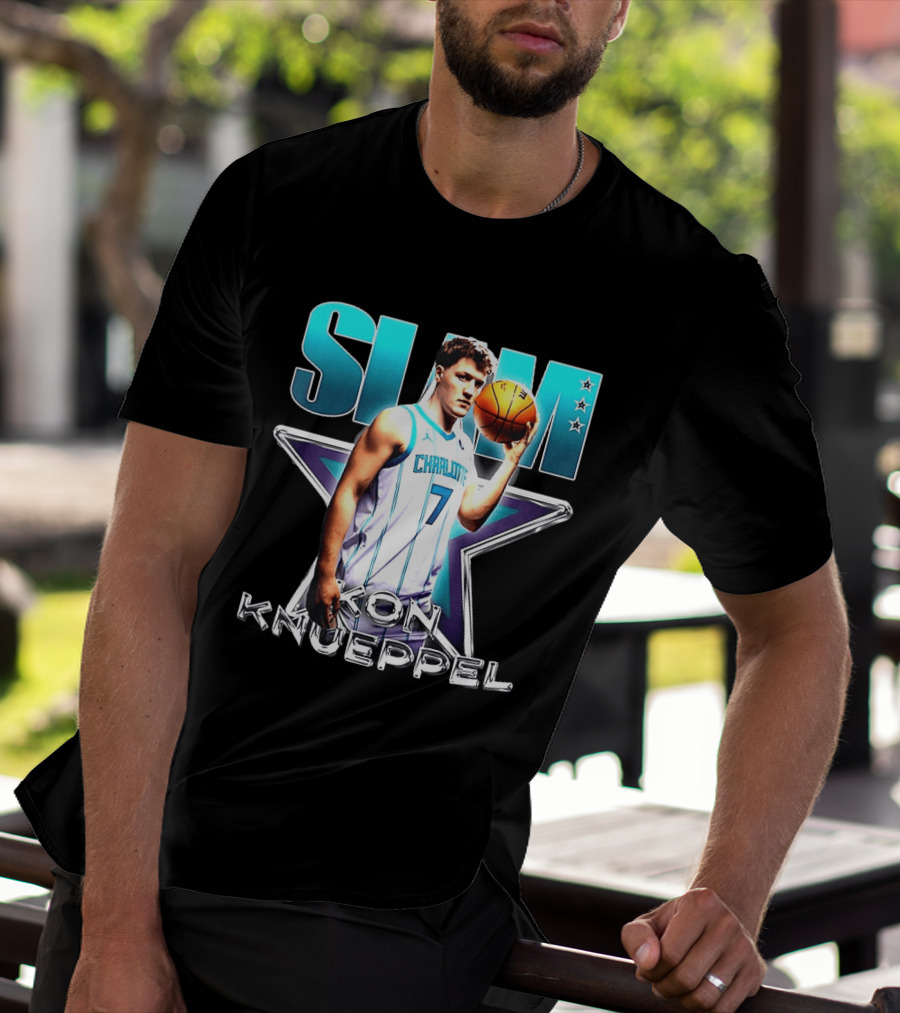 Kon Knueppel Charlotte Hornets Basketball Slam T-Shirt