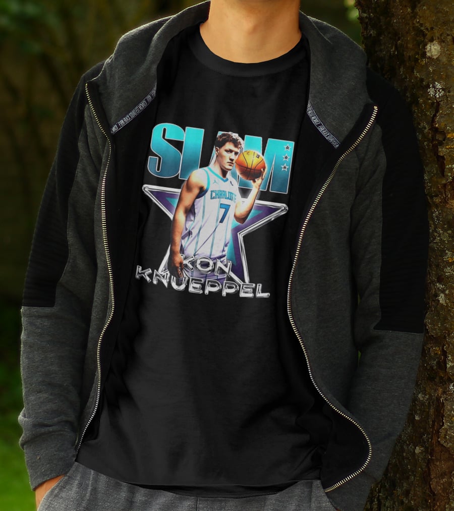 Kon Knueppel Charlotte Hornets Basketball Slam T-Shirt