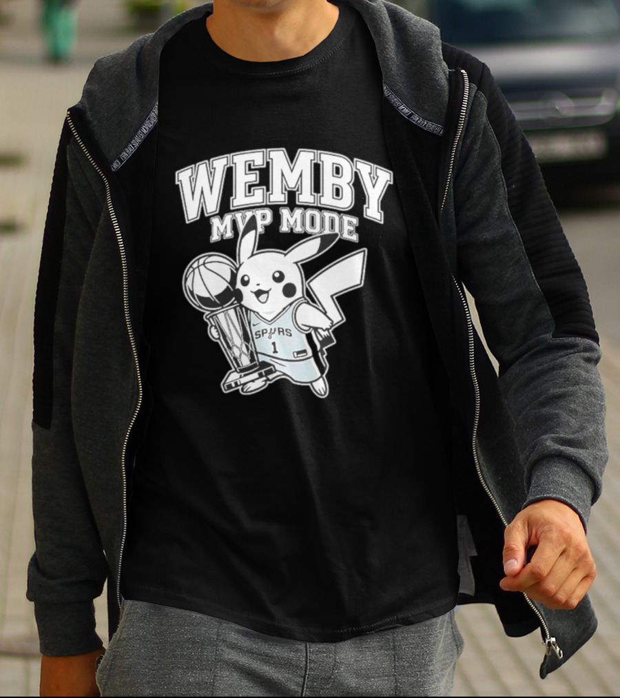 Wemby MVP Mode Pikachu Spurs NBA Victor Wembanyama T-Shirt
