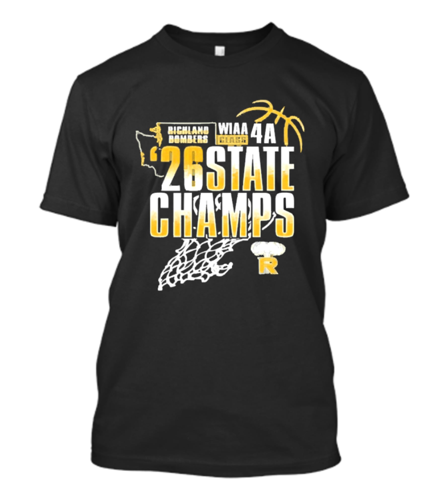 Richland Bomber Basketball 2026 WIAA 4A State Champs T-Shirt