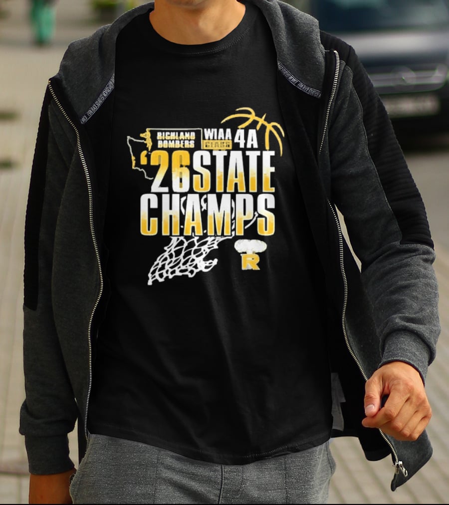 Richland Bomber Basketball 2026 WIAA 4A State Champs T-Shirt