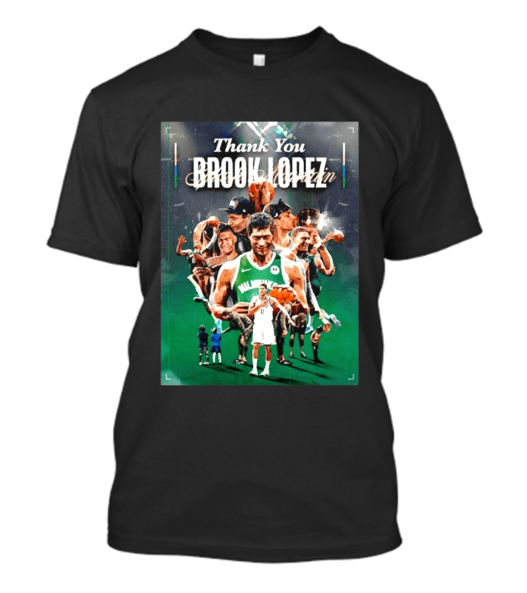 Thank You Brook Lopez Milwaukee Bucks Splash Mountain T-Shirt