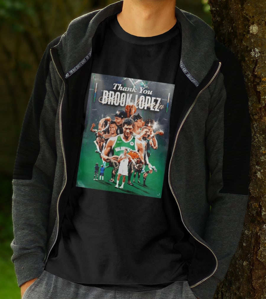 Thank You Brook Lopez Milwaukee Bucks Splash Mountain T-Shirt
