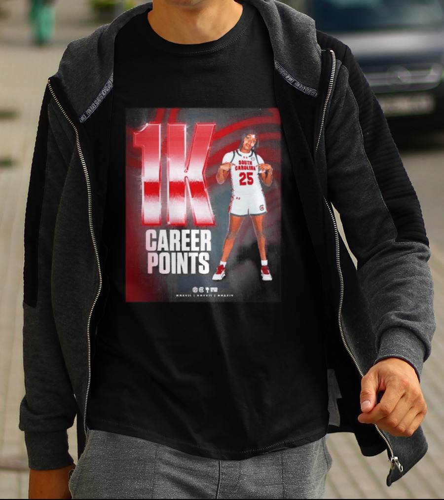South Carolina Gamecocks Raven Johnson 1K Career Points T-Shirt