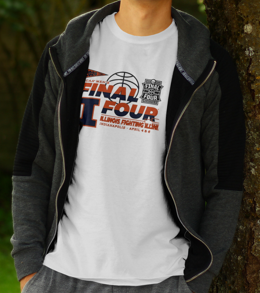 2026 NCAA Men's Final Four Illinois Fighting Illini Indianapolis April 4 & 6 T-Shirt