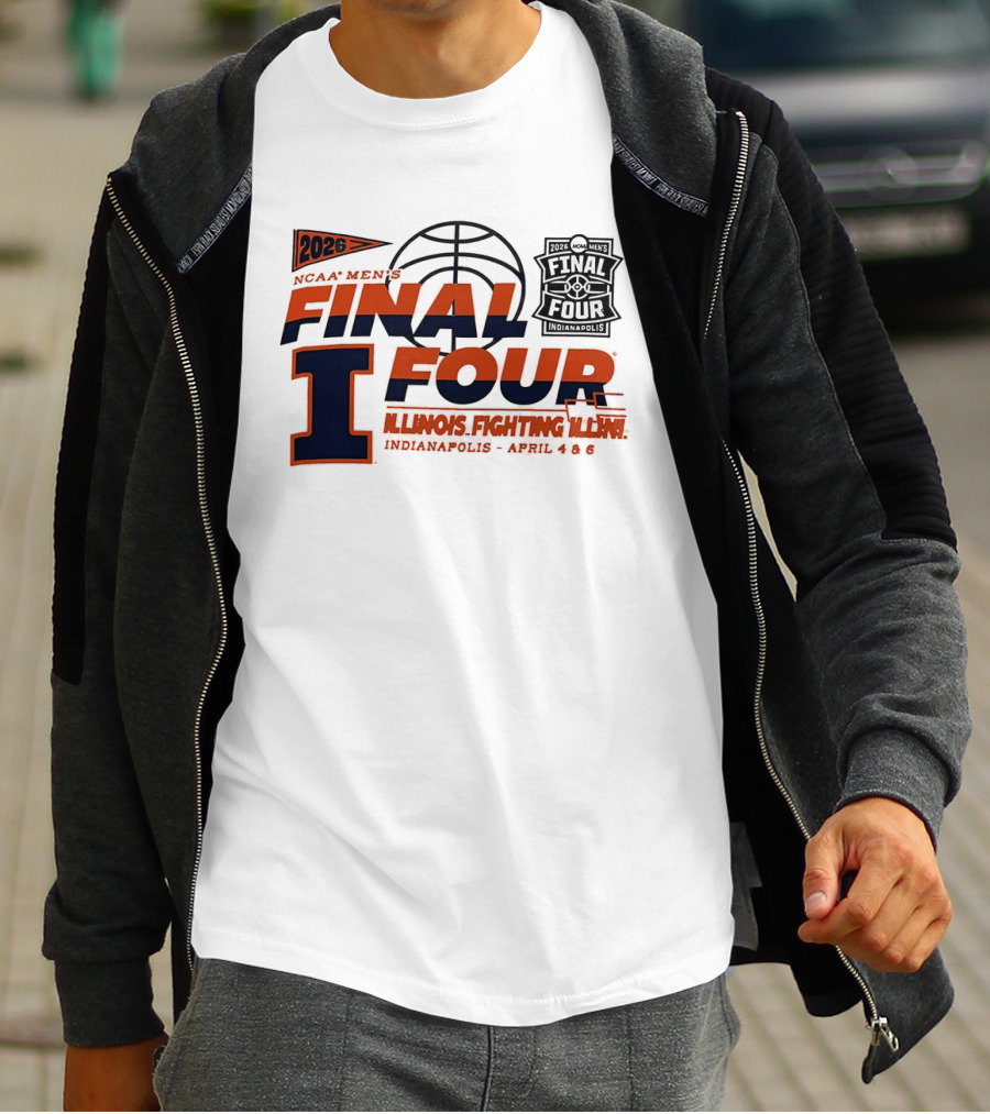 2026 NCAA Men's Final Four Illinois Fighting Illini Indianapolis April 4 & 6 T-Shirt