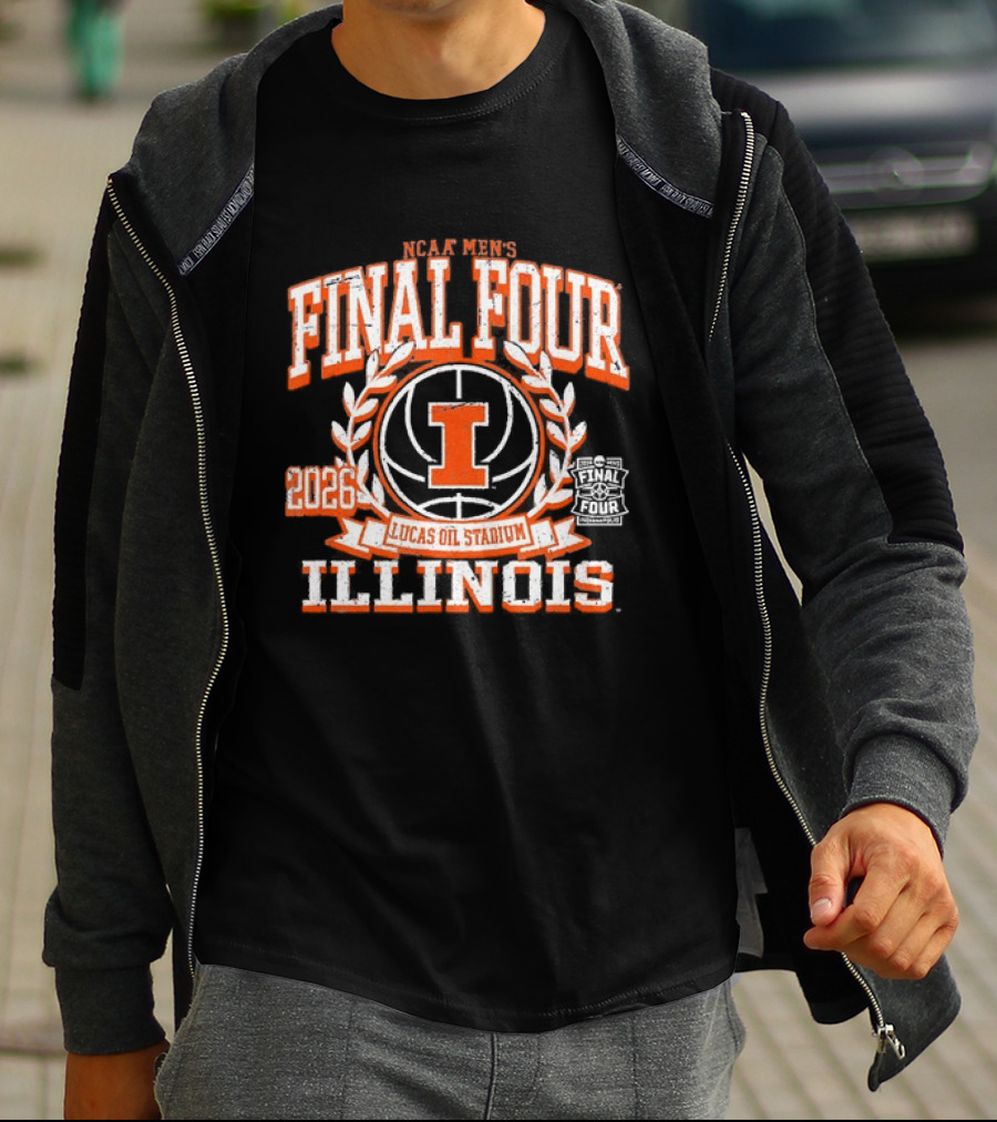 Illinois Fighting Illini Final Four 2026 Lucas Oil Stadium T-Shirt