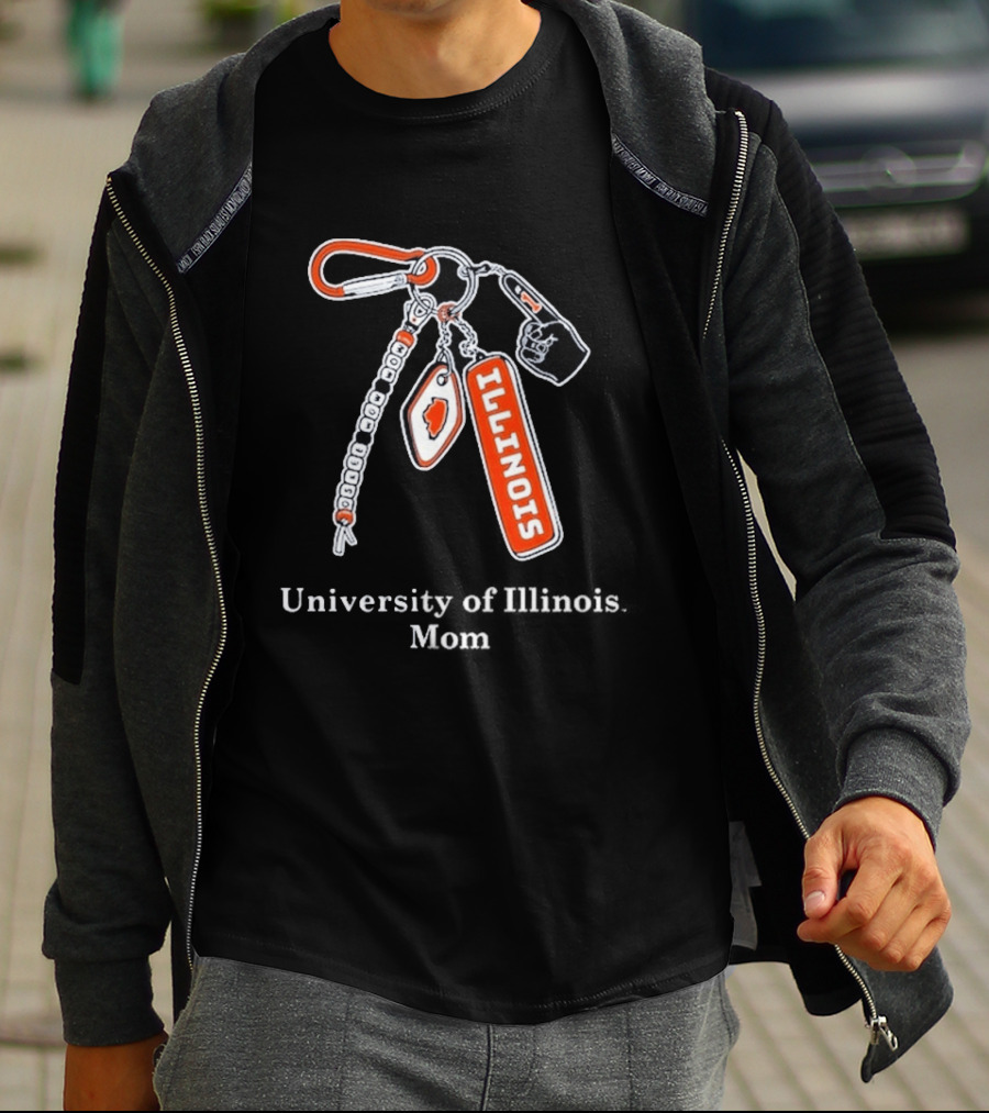 Illinois Fighting University Of Illinois Mom Keychain T-Shirt