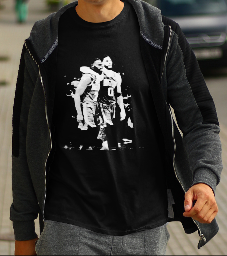 Jayson Tatum Jaylen Brown Boston Celtics NBA Players Teamwork Image T-Shirt