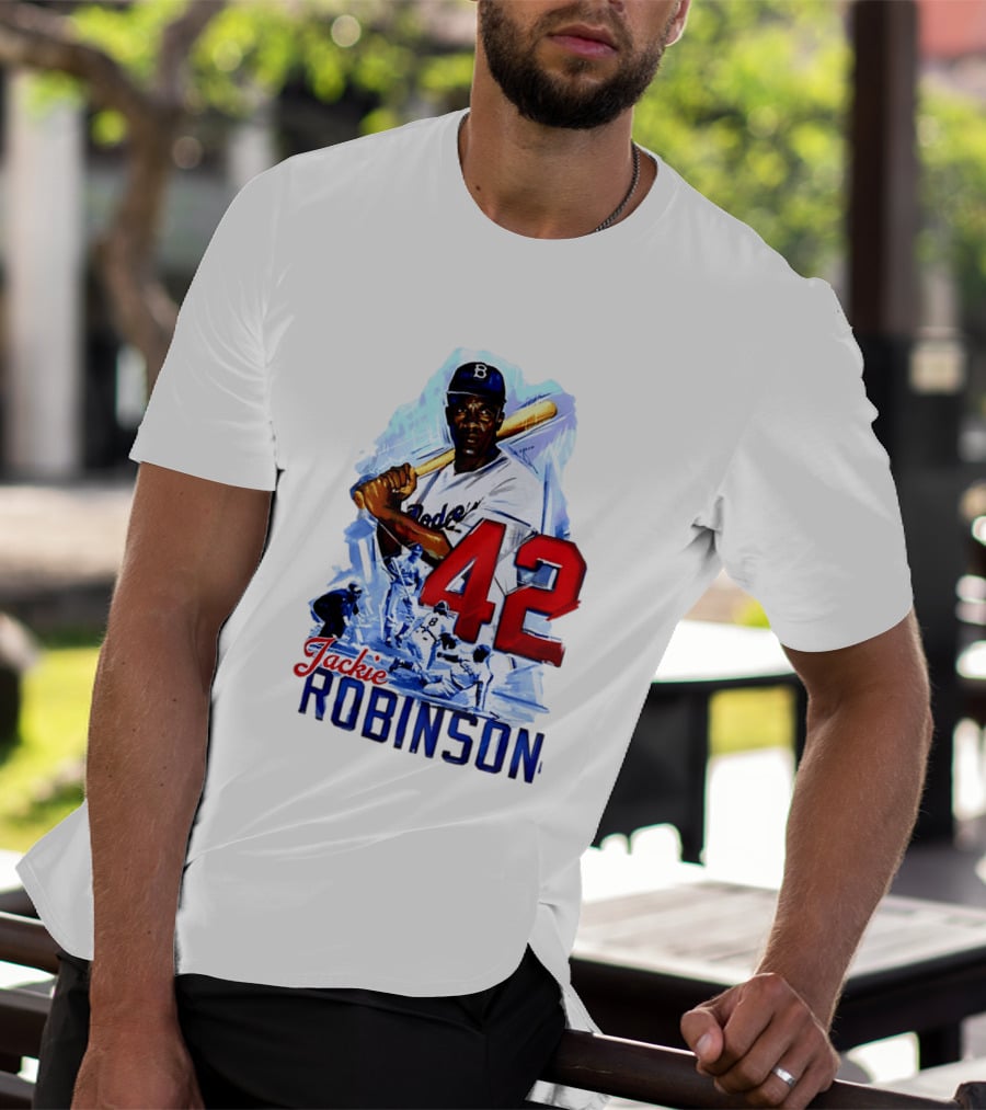 Jackie Robinson 42 Dodgers Baseball Legends T-Shirt