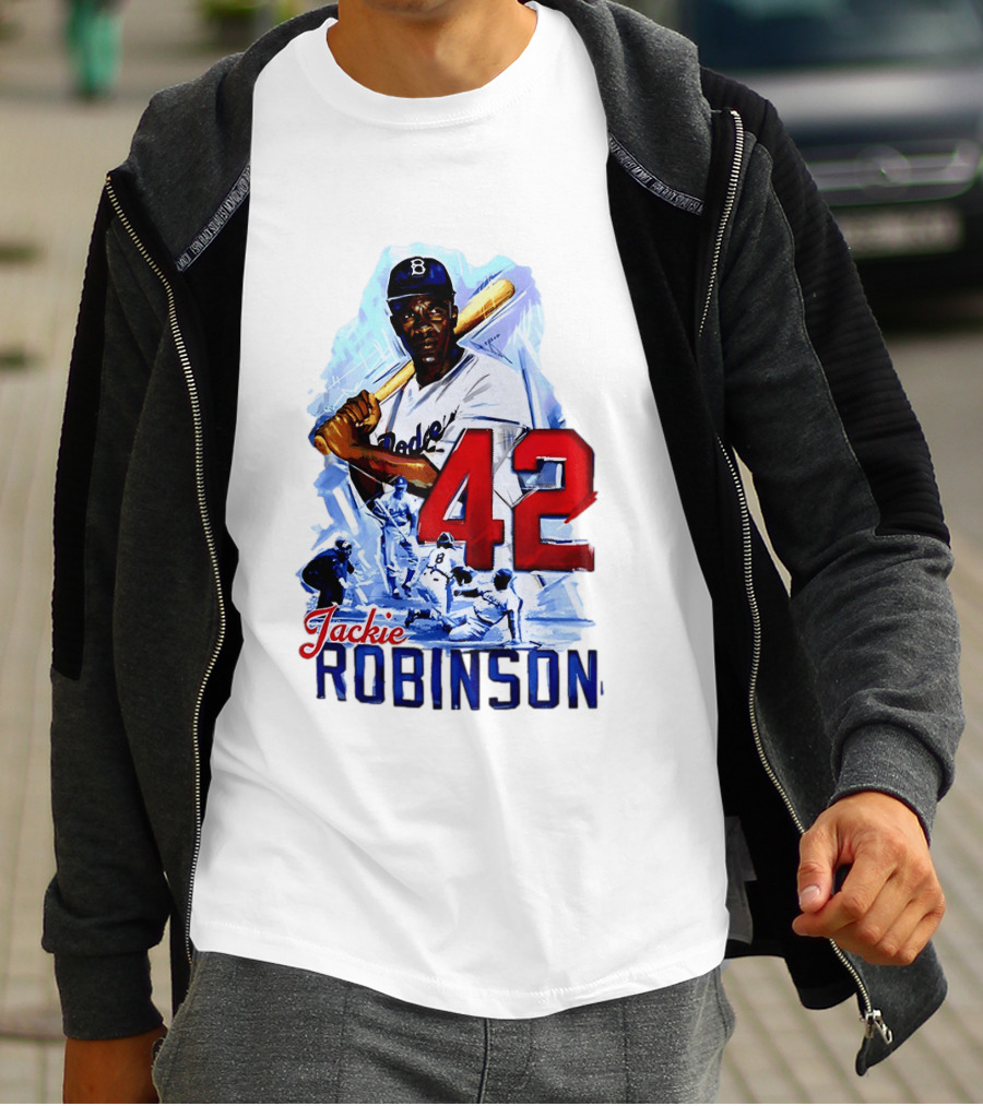 Jackie Robinson 42 Dodgers Baseball Legends T-Shirt