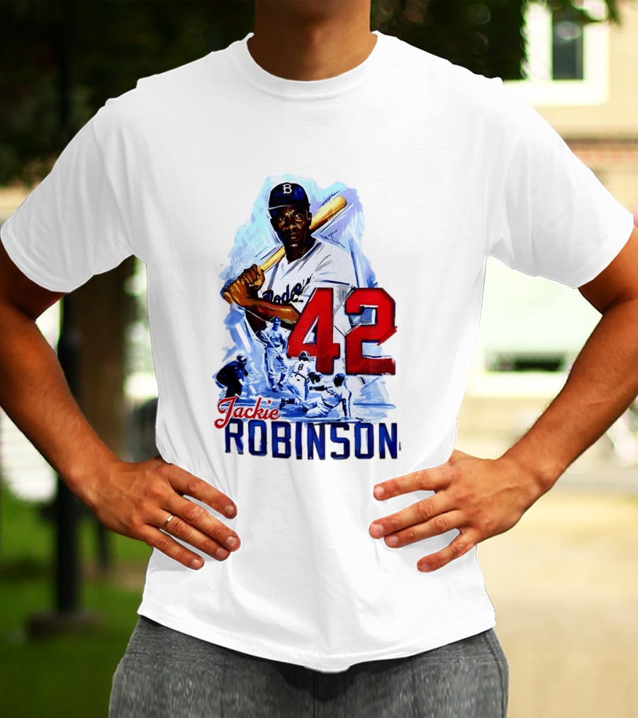 Jackie Robinson 42 Dodgers Baseball Legends T-Shirt