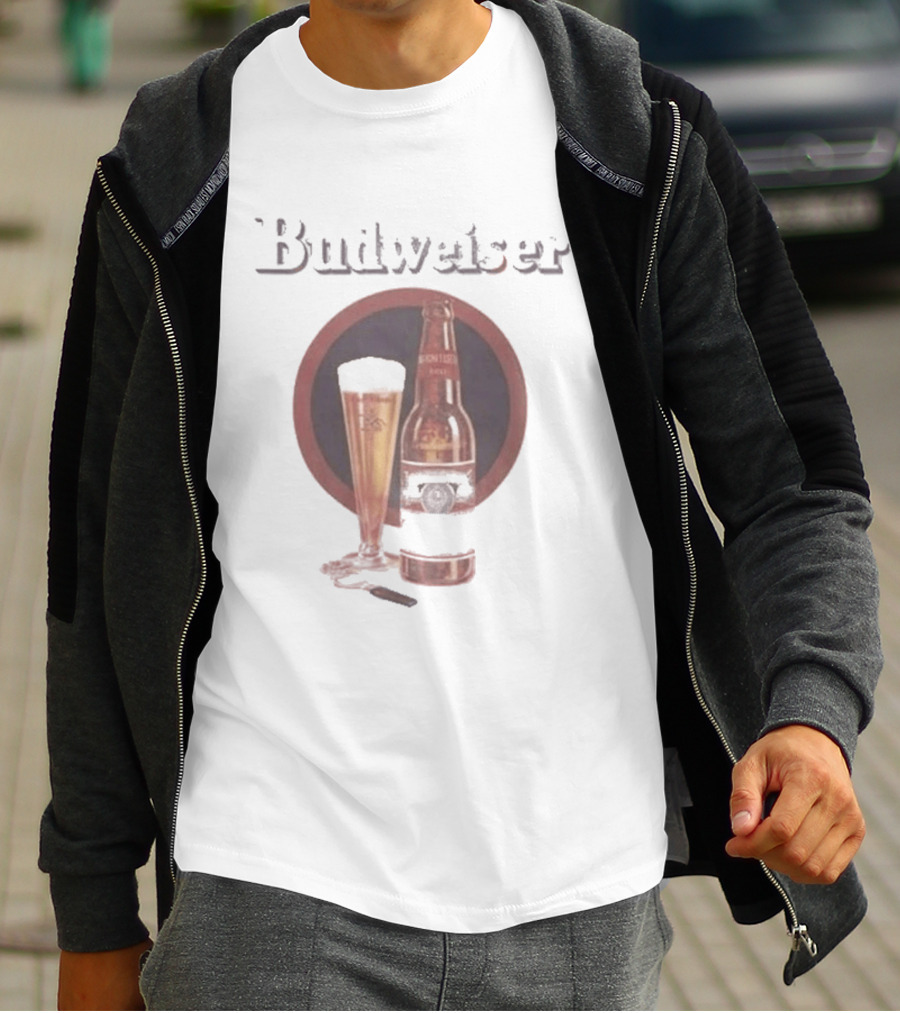 Ken Griffey Jr Budweiser Beer Bottle And Glass T-Shirt