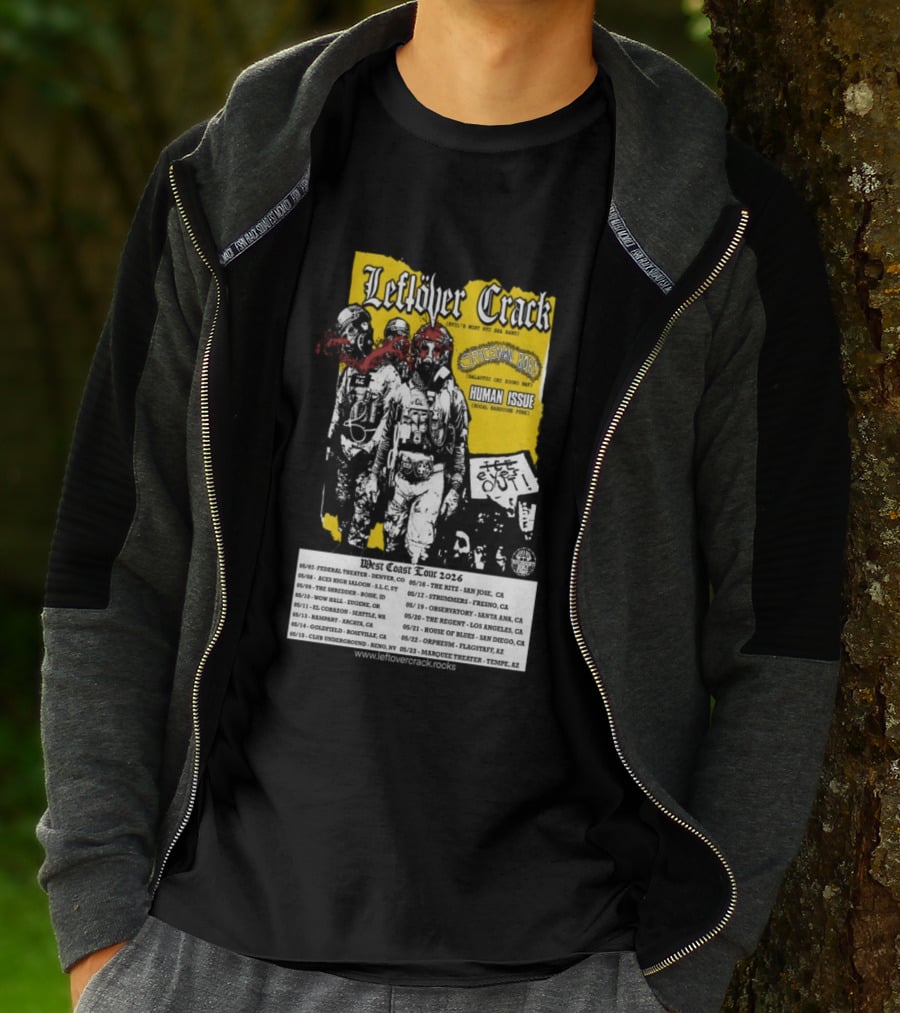 Leftover Crack West Coast 2026 Shows Vintage Punk Rock Tour Dates T-Shirt