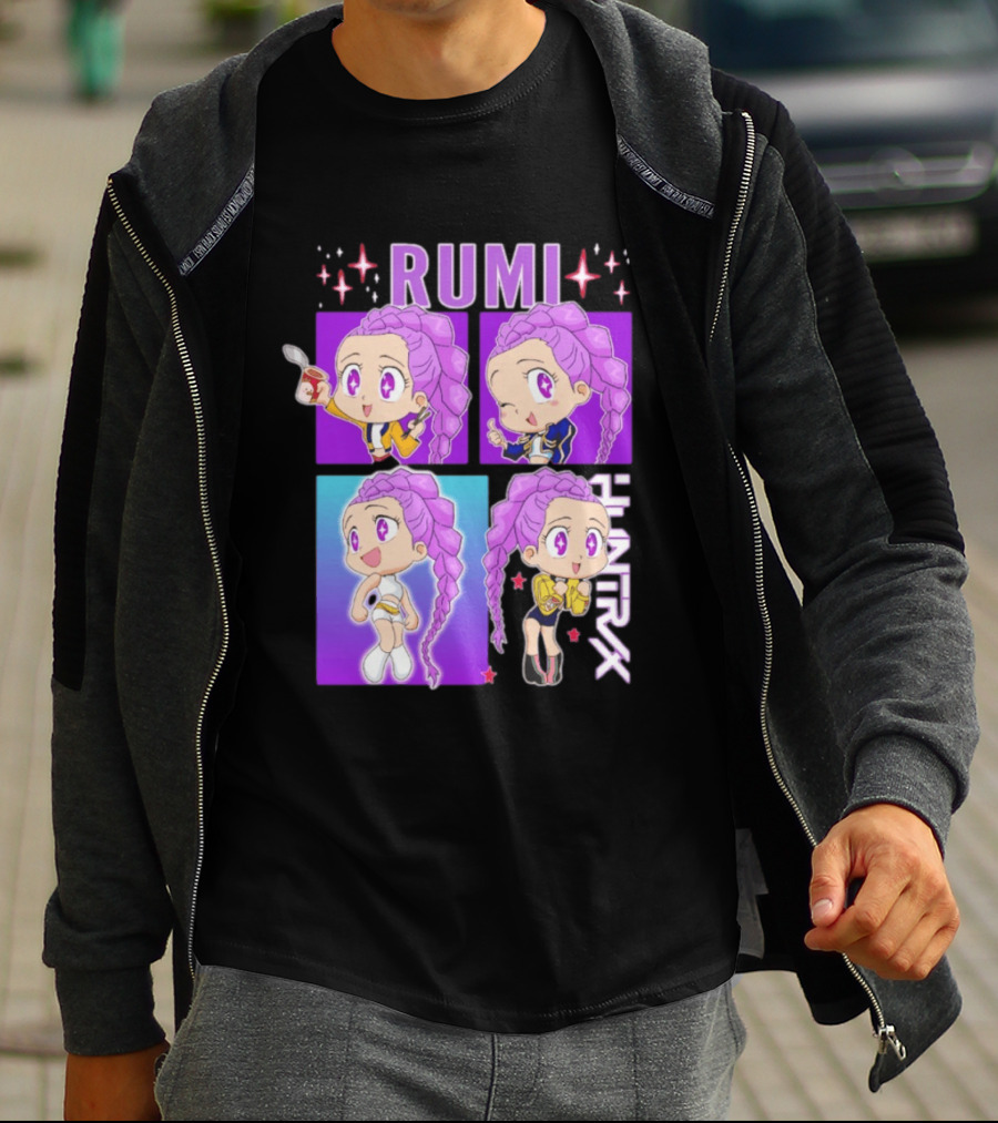 Rumi Kpop Huntrx Demon Hunters Cute Chibi Characters T-Shirt