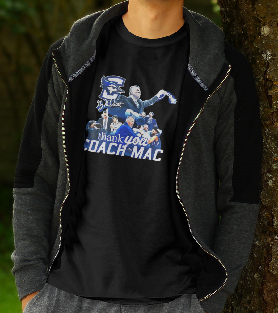 Thank You Coach Mac Creighton Bluejays Basketball T-Shirt