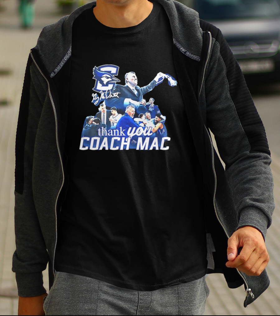 Thank You Coach Mac Creighton Bluejays Basketball T-Shirt