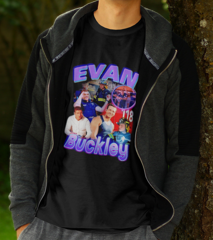 Evan Buckley Collage Firefighter Tribute 118 T-Shirt