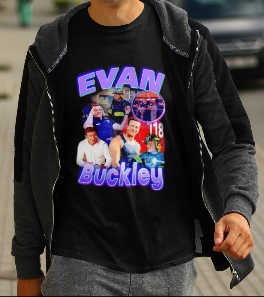 Evan Buckley Collage Firefighter Tribute 118 T-Shirt