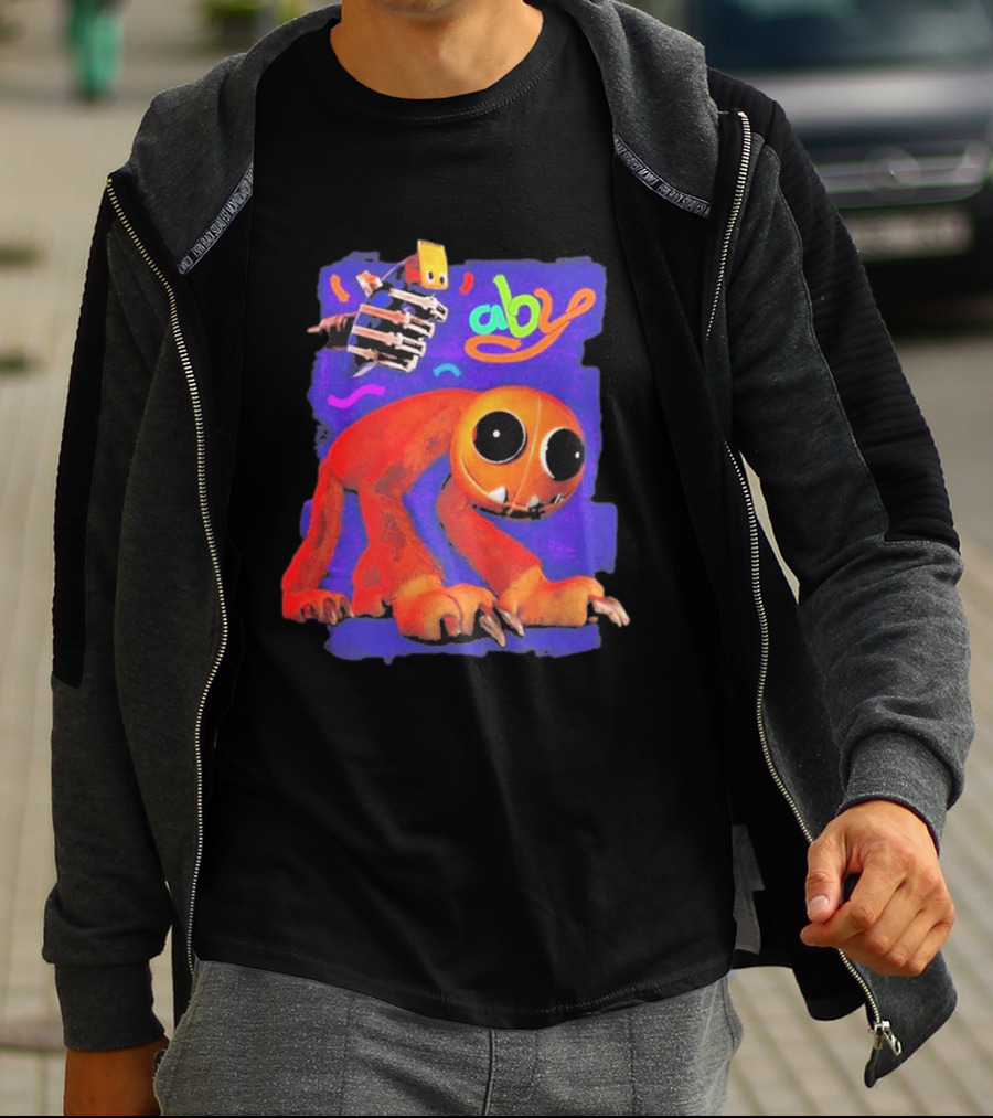 April Fools Shaved Yarnaby Aby Colorful Monster Orange Creature T-Shirt