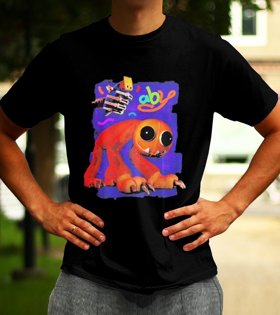 April Fools Shaved Yarnaby Aby Colorful Monster Orange Creature T-Shirt