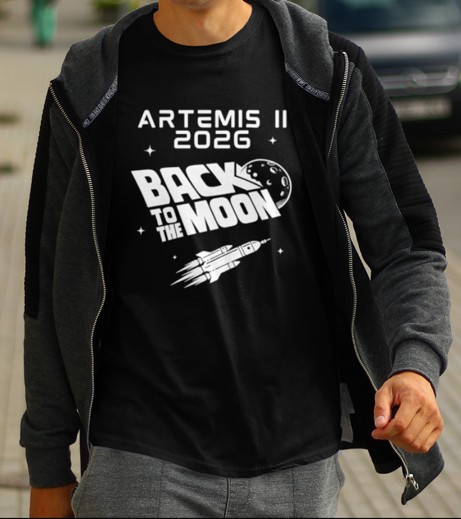 Artemis II 2026 Mission Back To The Moon Lunar Rocket Journey T-Shirt