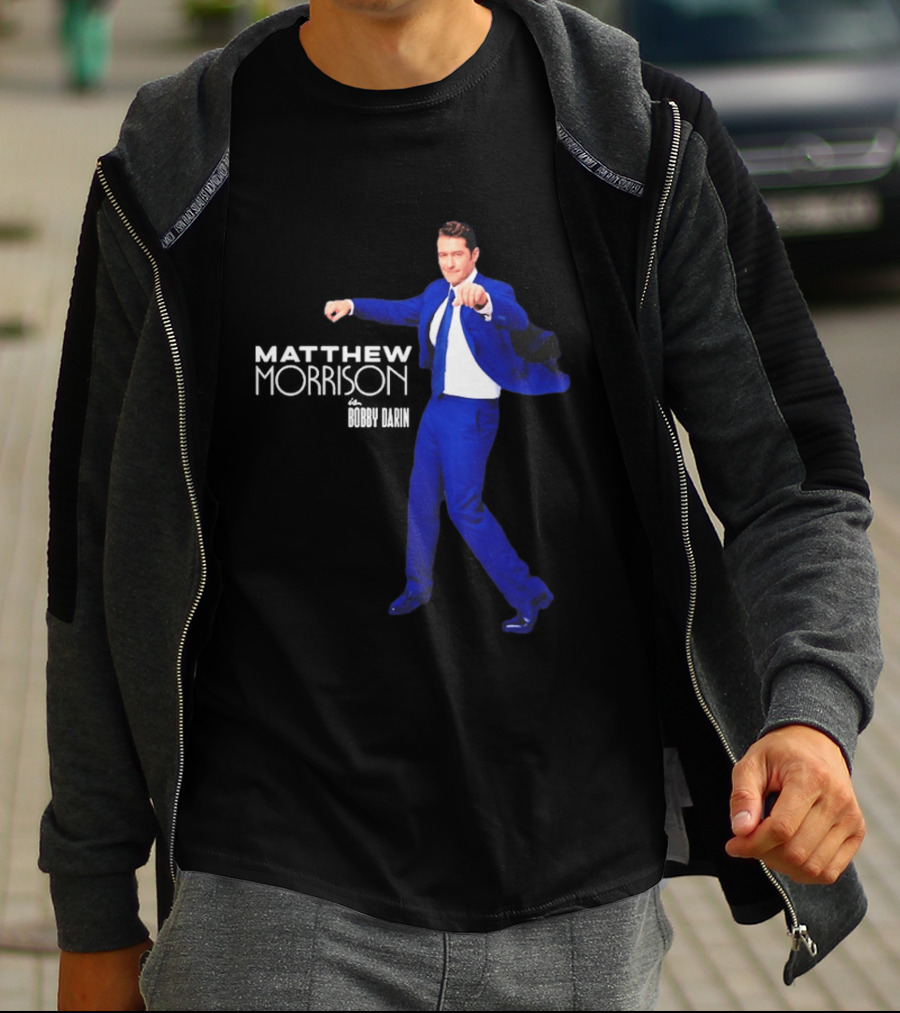 Just In Time Matthew Morrison Is Bobby Darin Bold Blue Suit Dance T-Shirt
