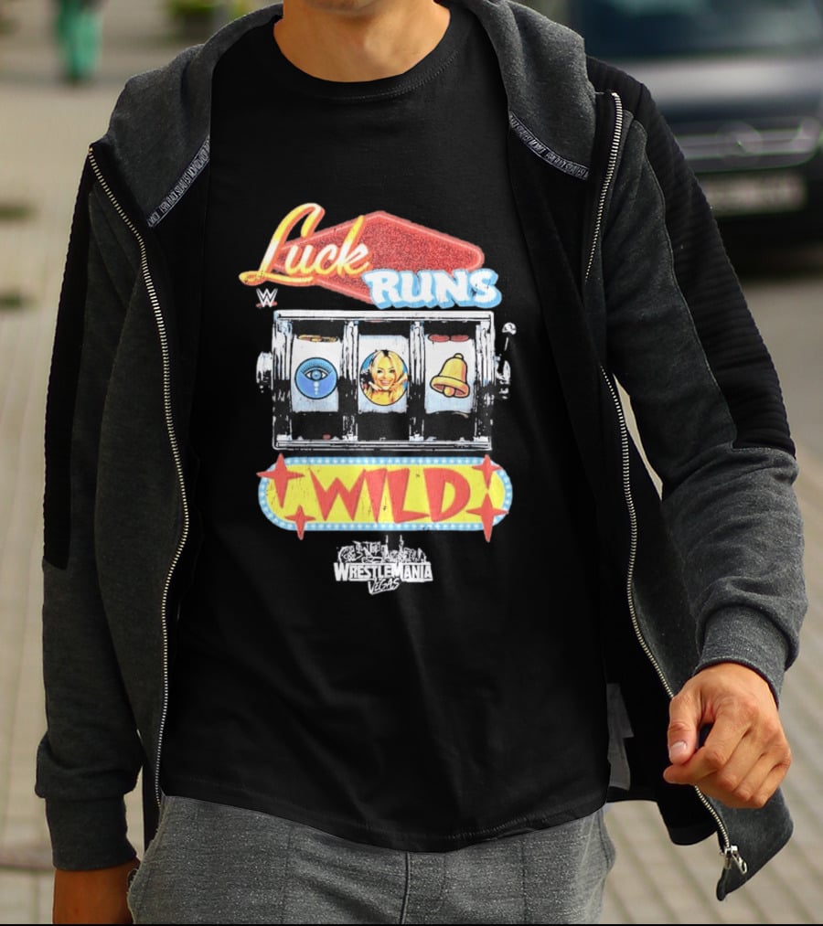 WrestleMania Vegas Slot Machine Luck Runs Wild T-Shirt